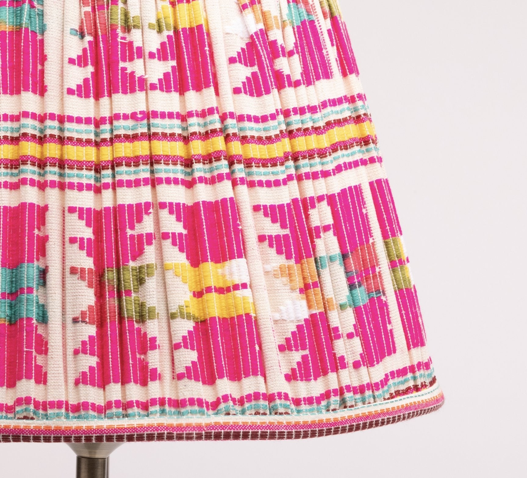 Pink Cotton Woven Lampshade