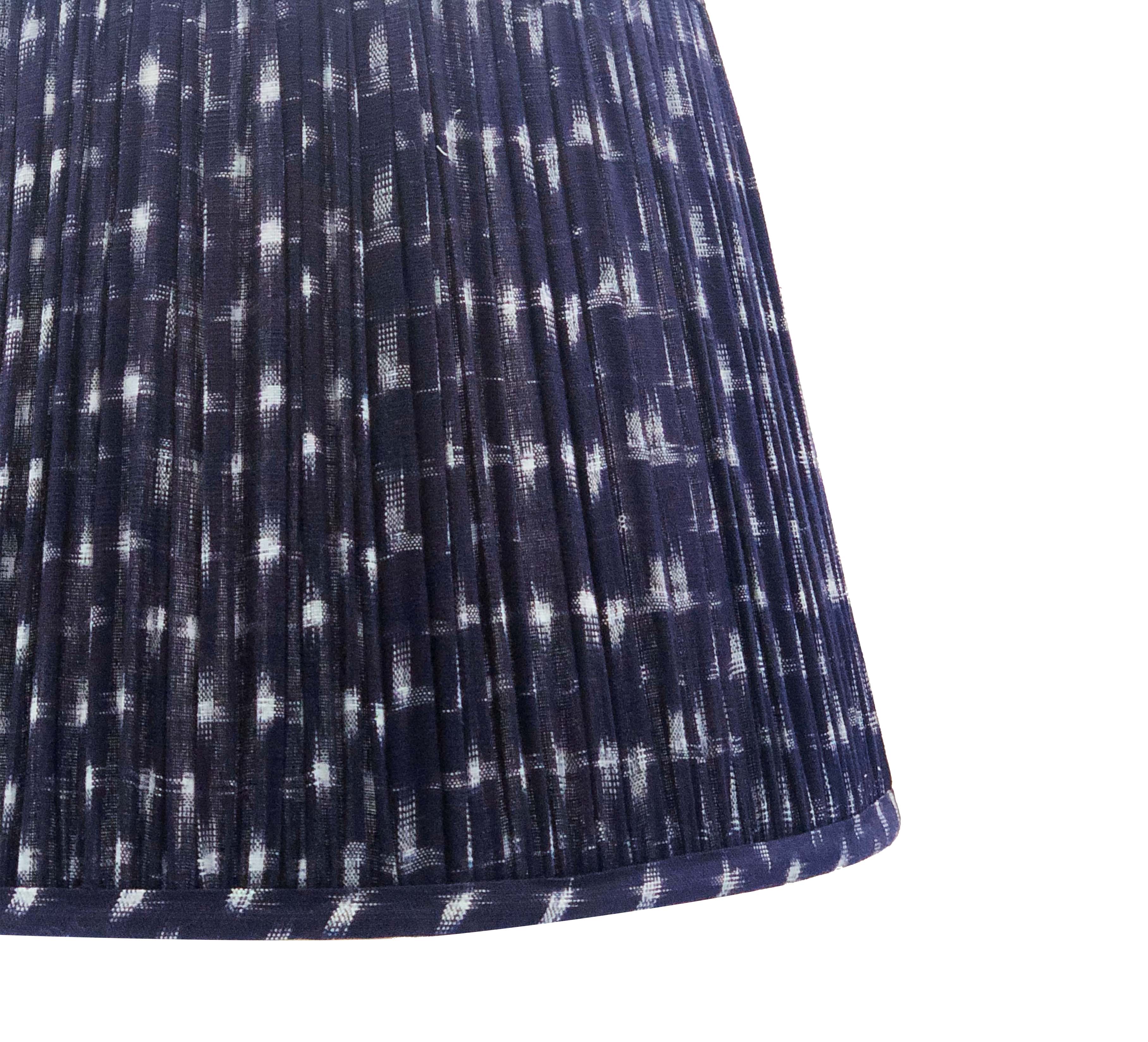 Blue Indigo Ikat Lampshade