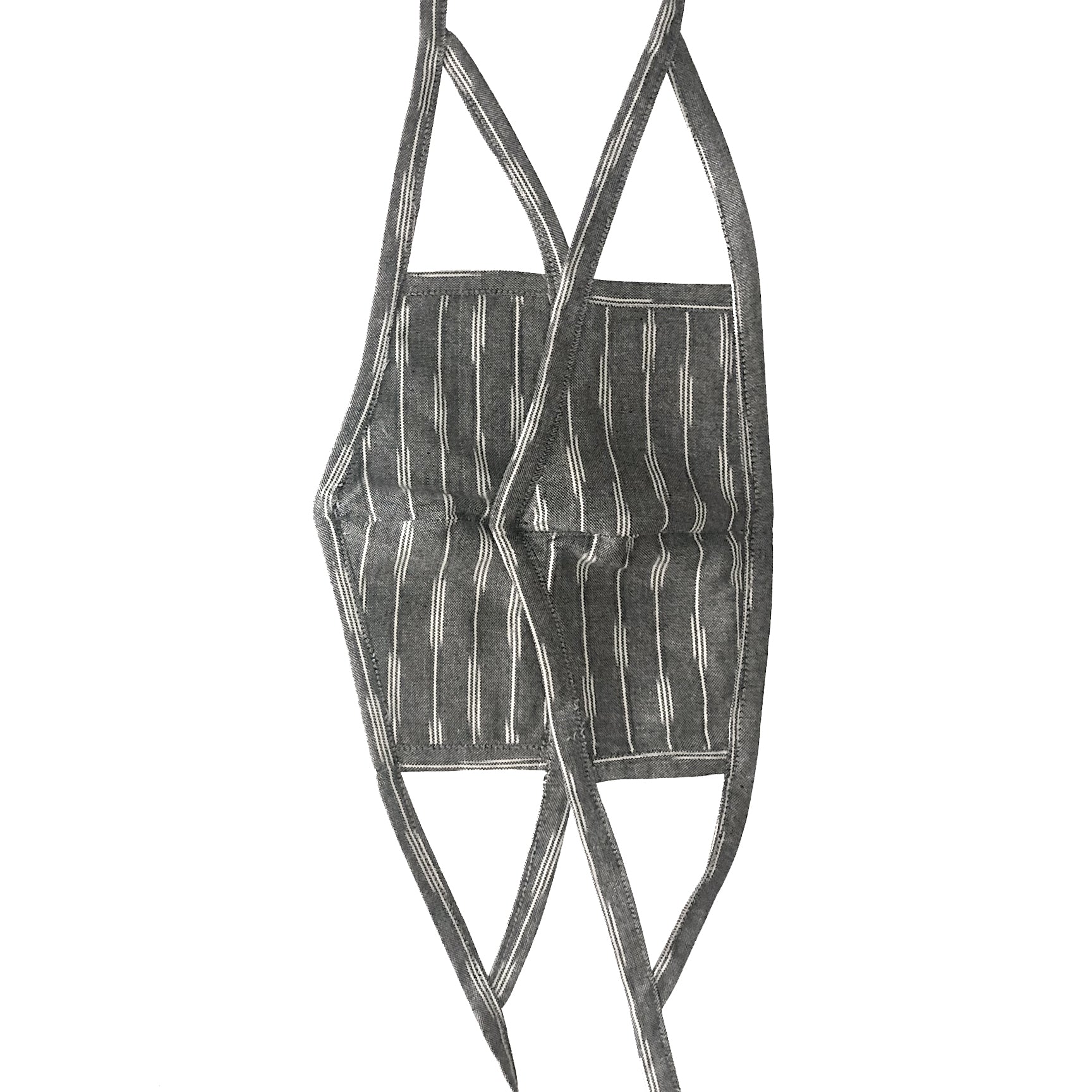 Set of 2 Ikat Face Masks - Charcoal