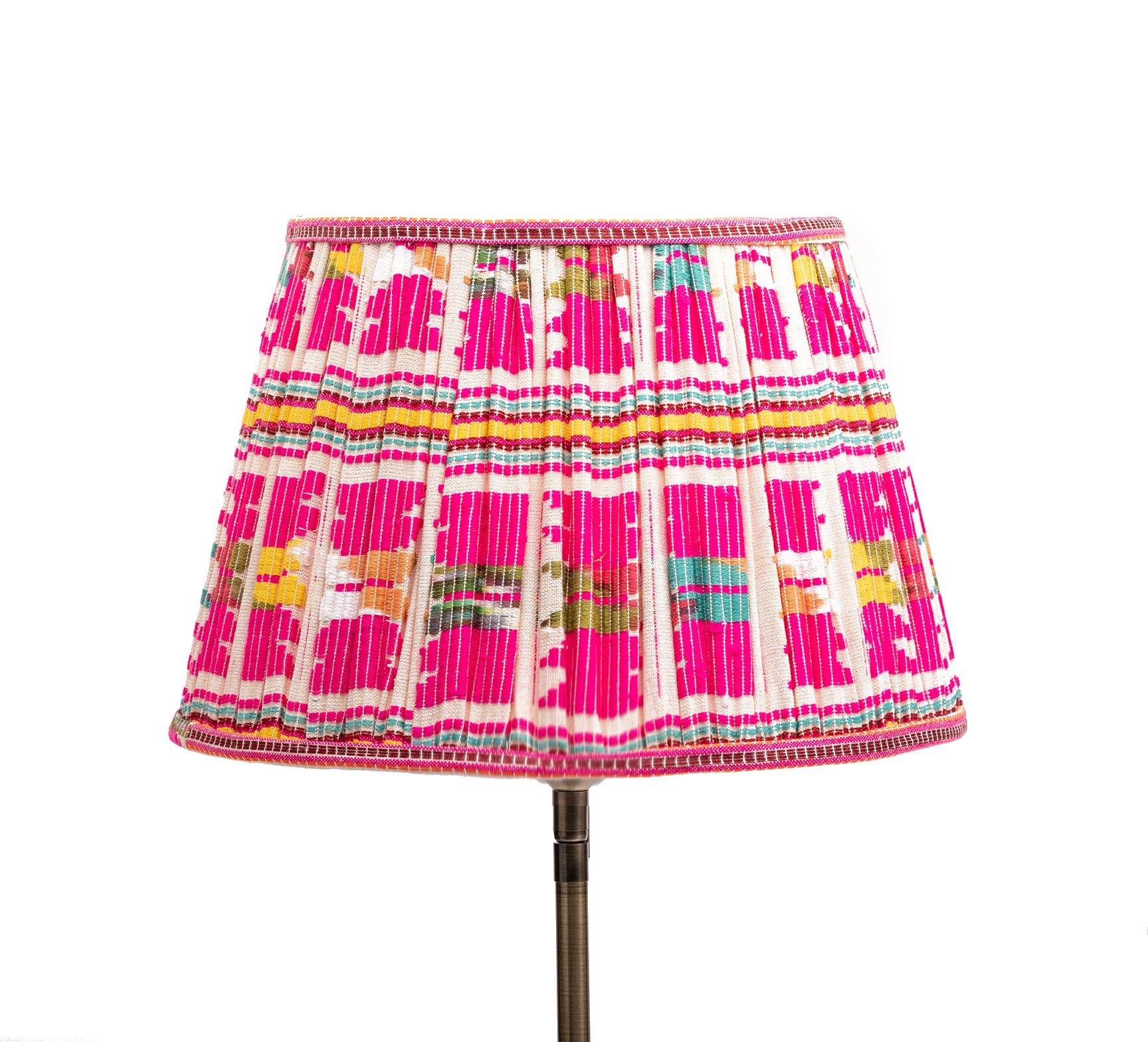 Pink Cotton Woven Lampshade
