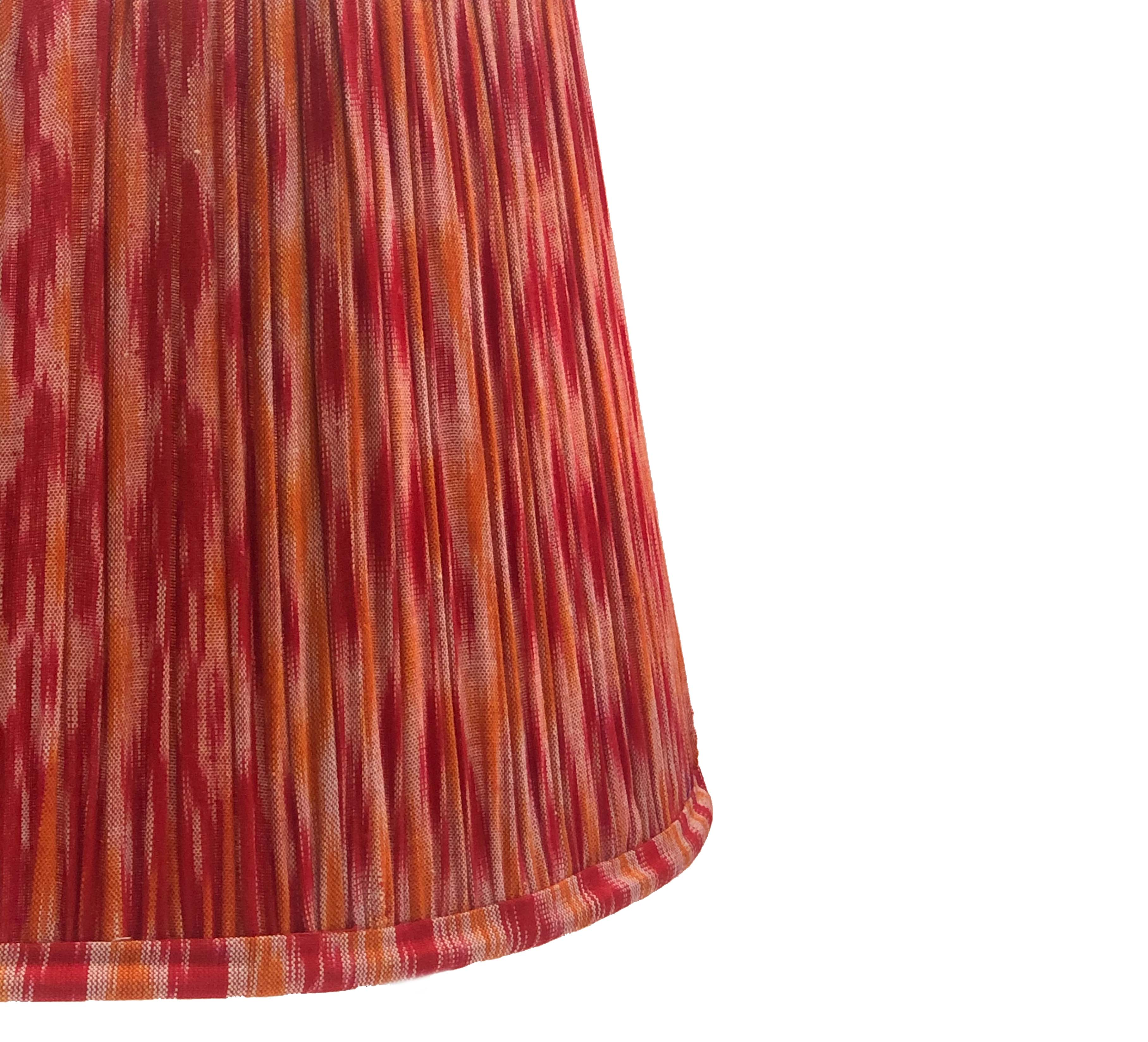 Flame Red Ikat Lampshade