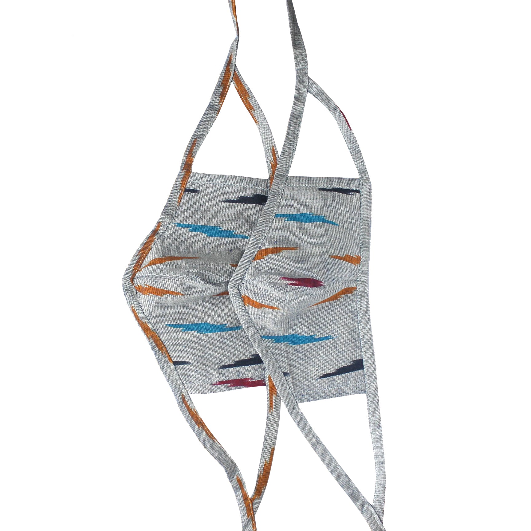 Set of 2 Ikat Face Masks - Sky