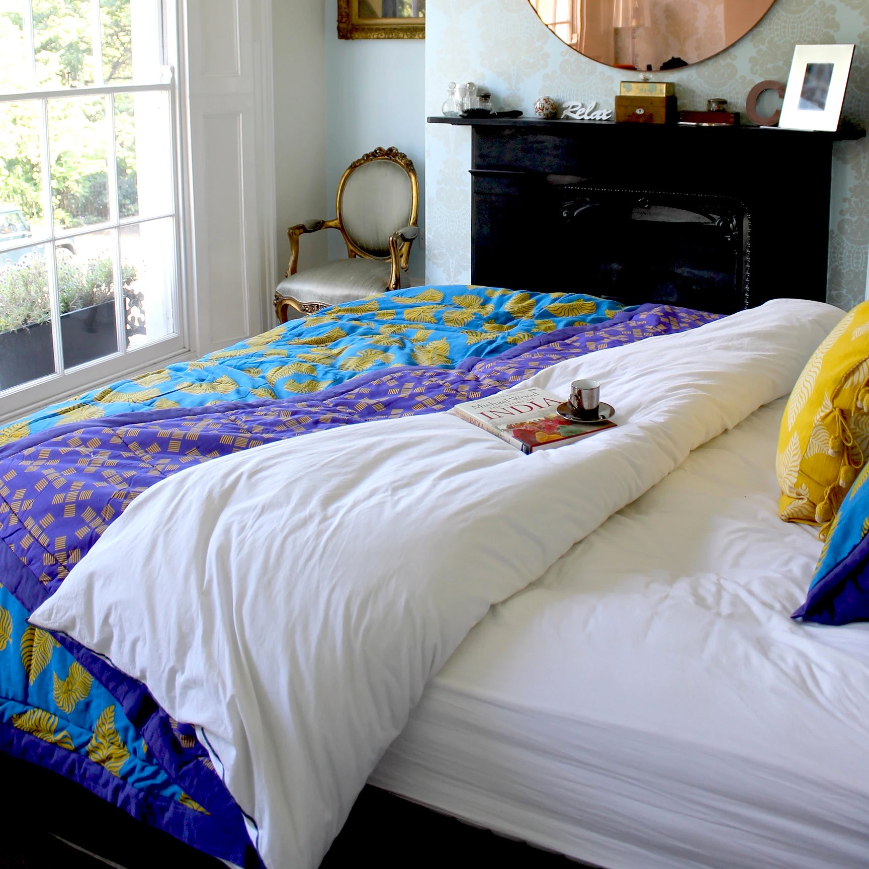 Kaira Quilt - Ocean Blue & Violet