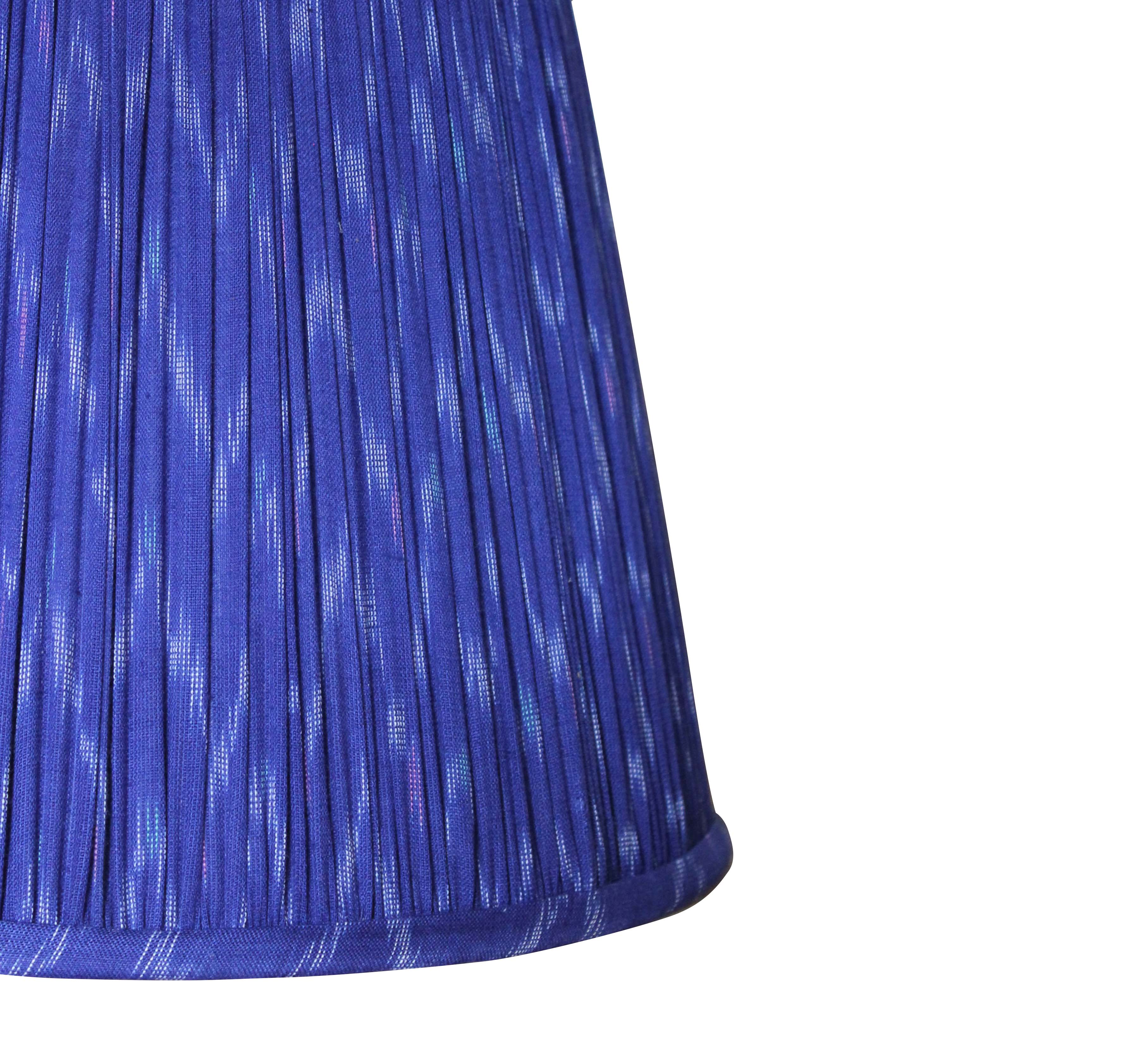 Blue Cotton Ikat Lampshade
