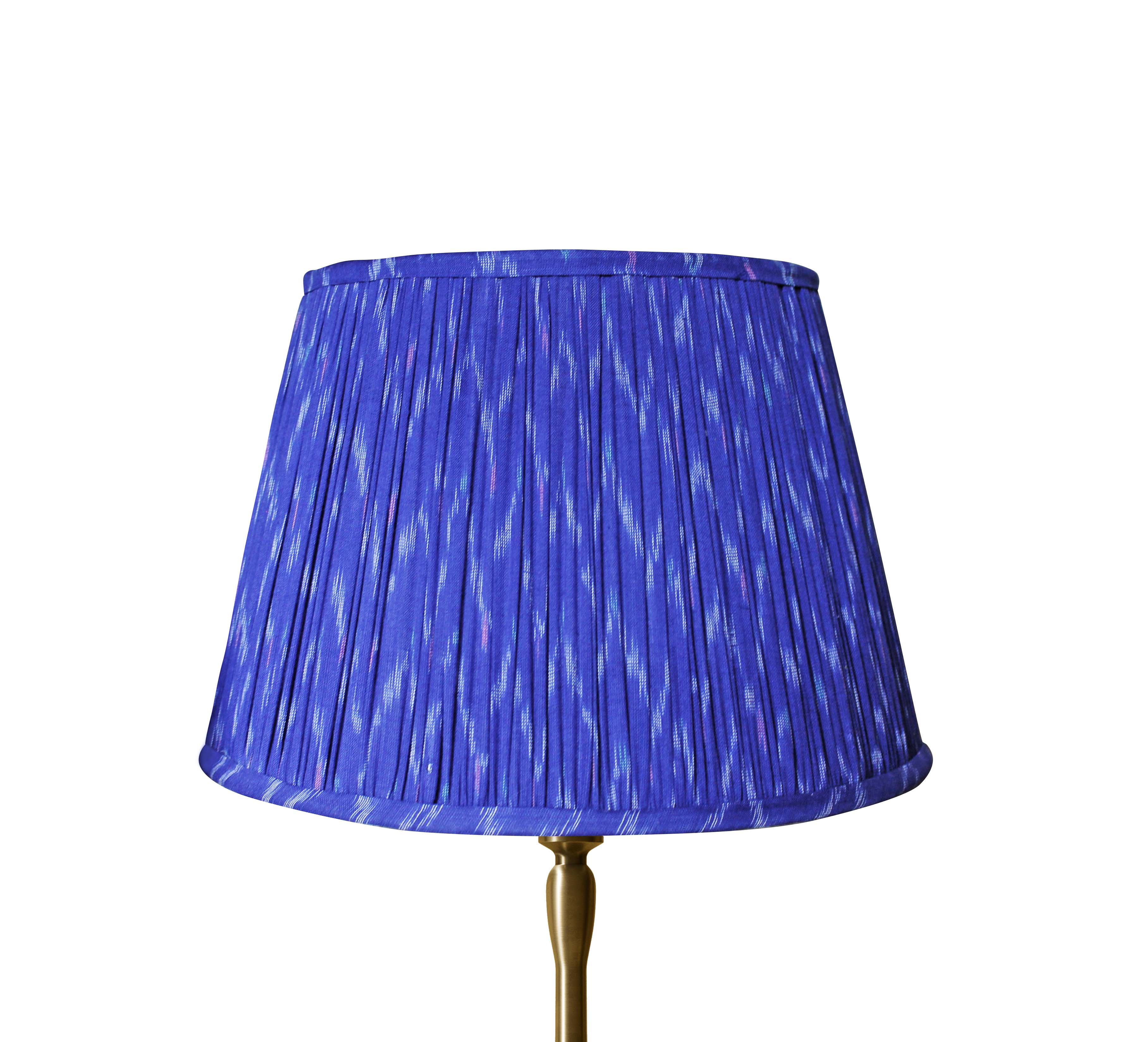 Blue Cotton Ikat Lampshade