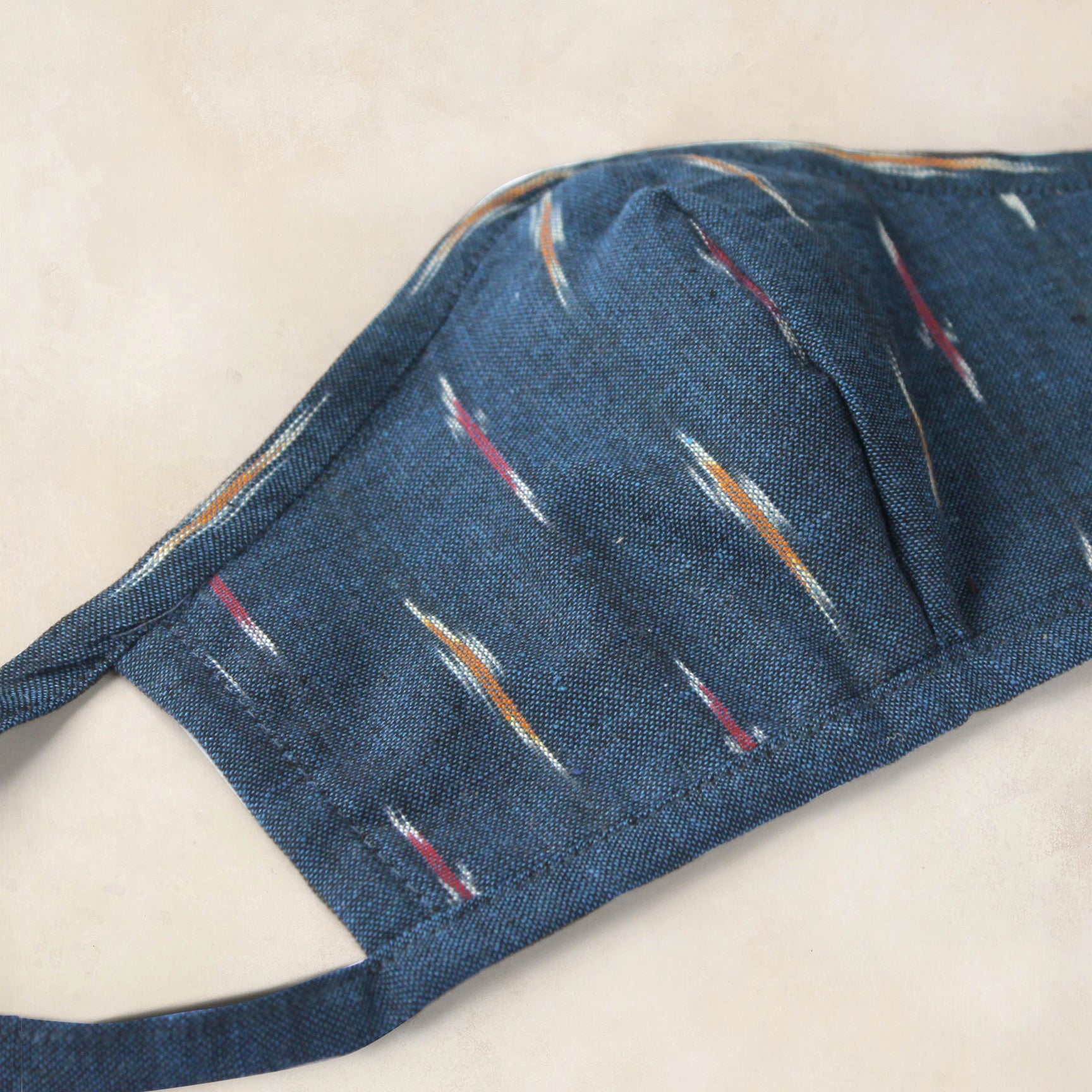 Set of 2 Ikat Face Masks - Blue