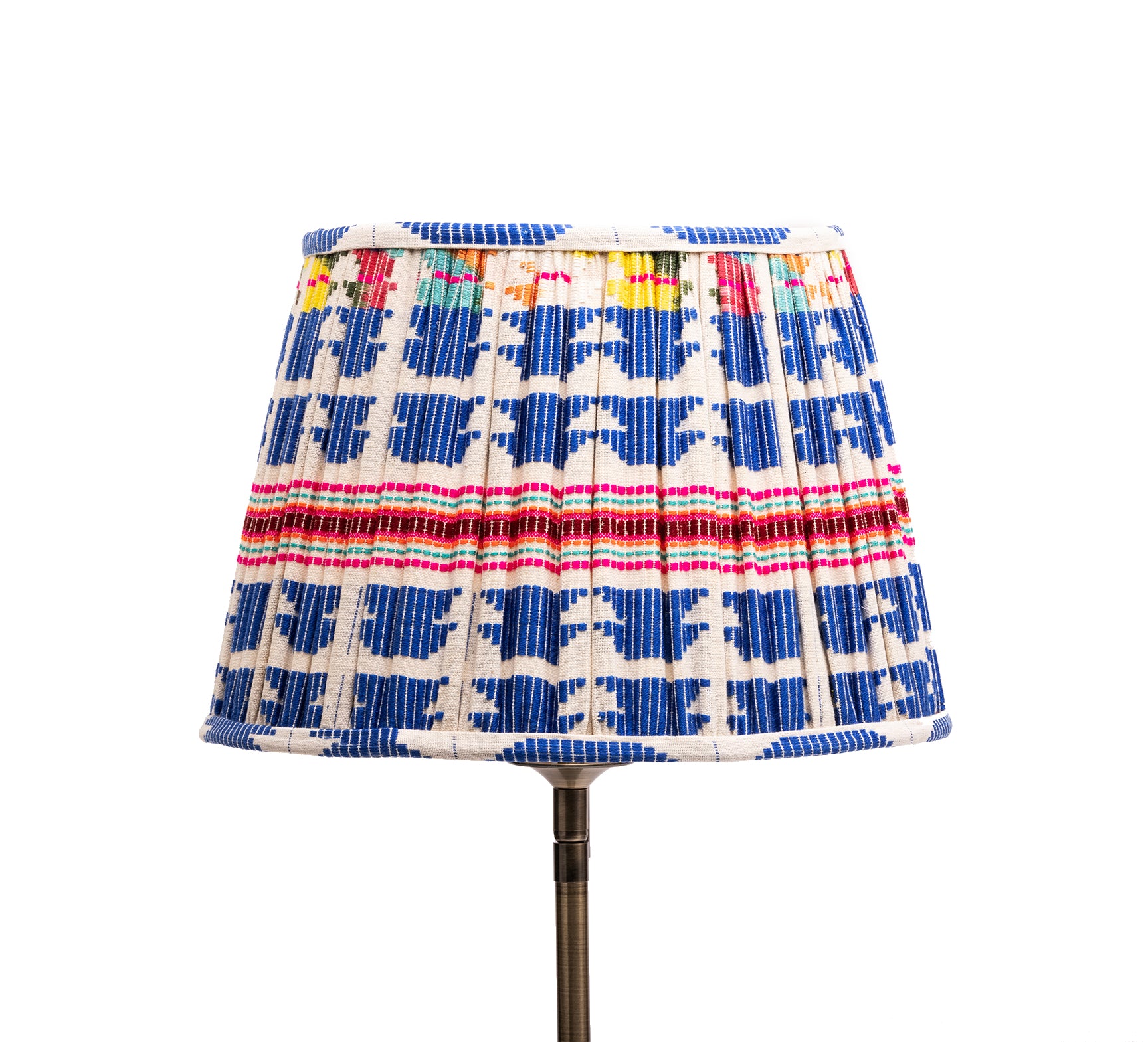 Blue Cotton Woven Lampshade