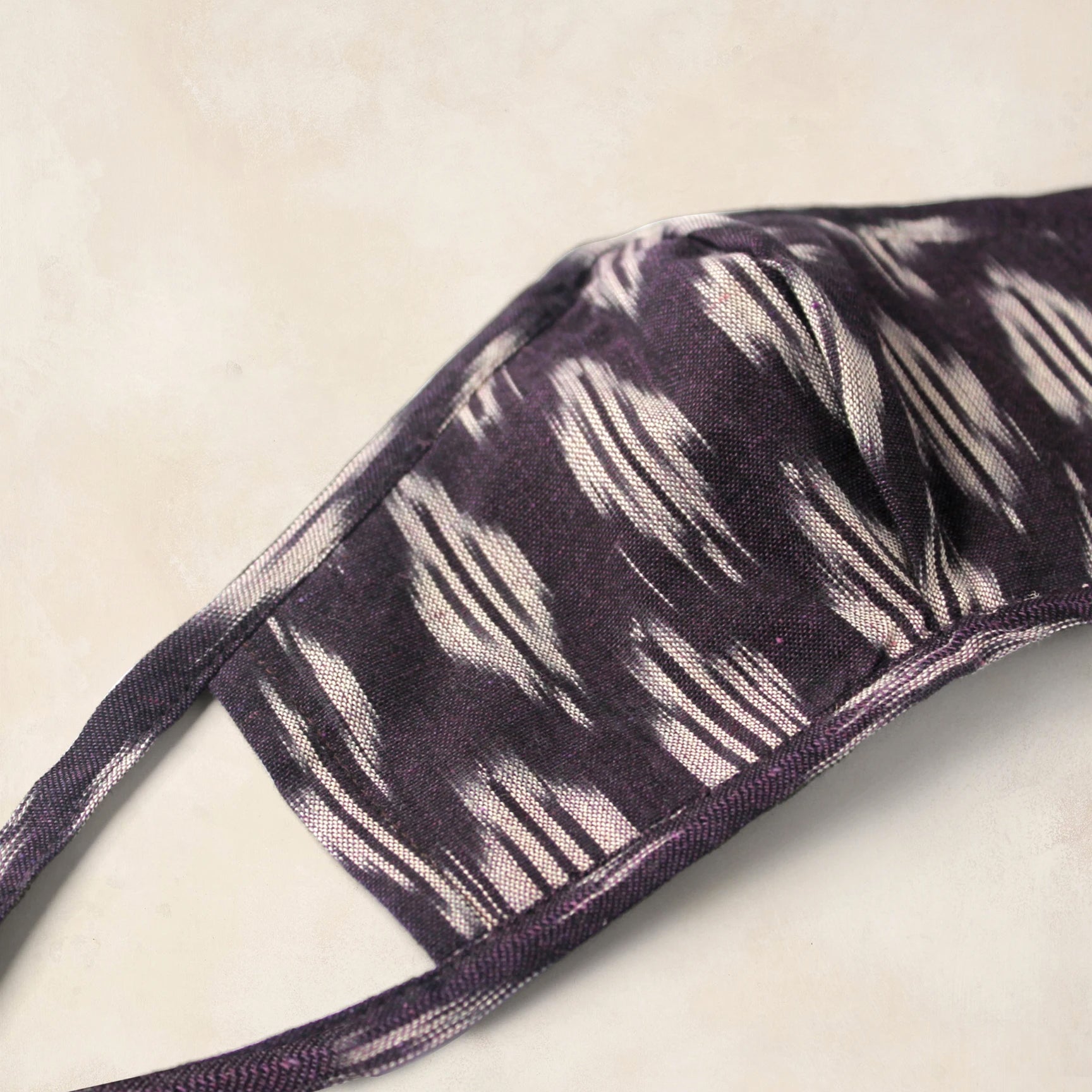 Set of 2 Ikat Face Masks - Plum