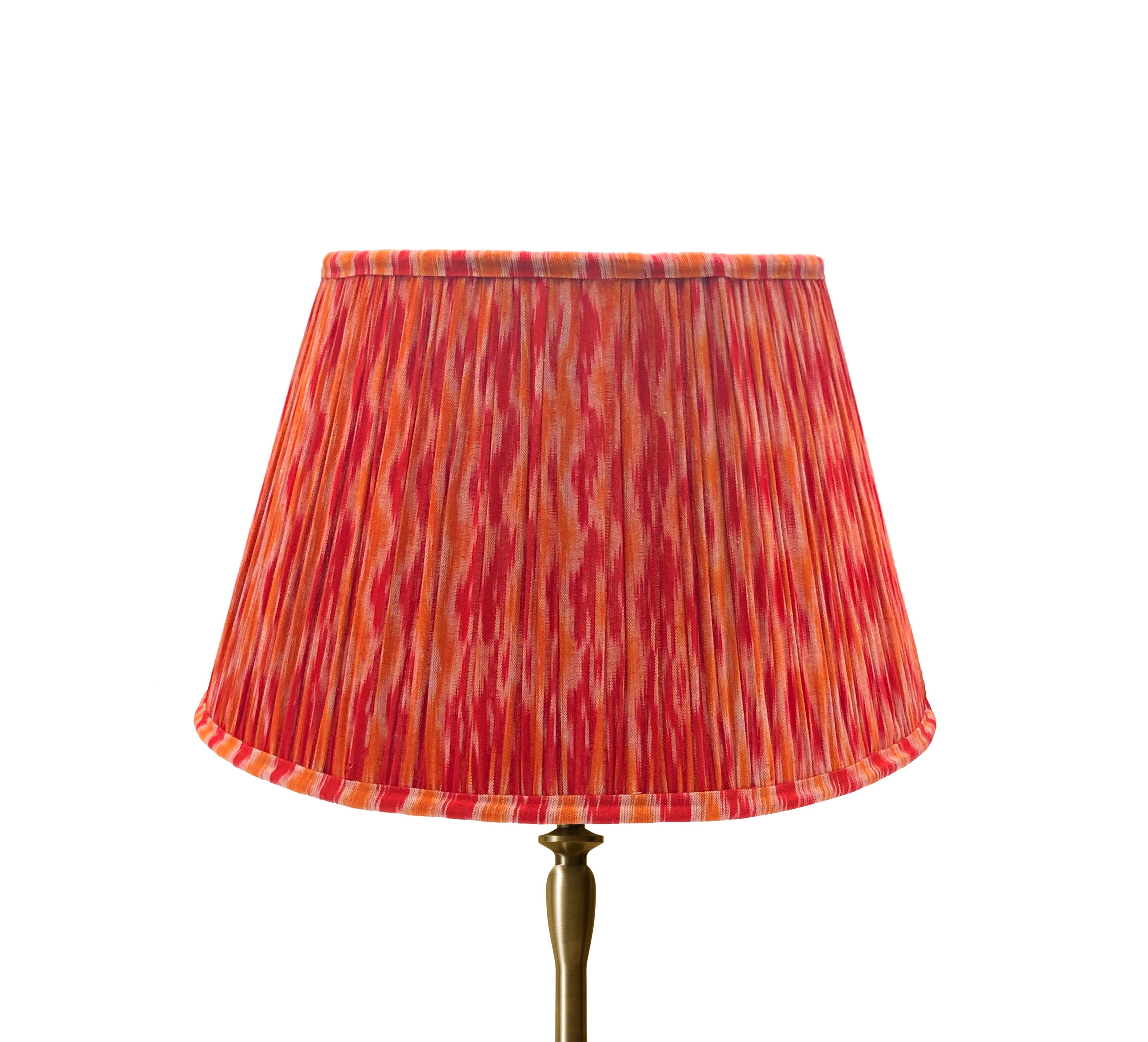 Flame Red Ikat Lampshade