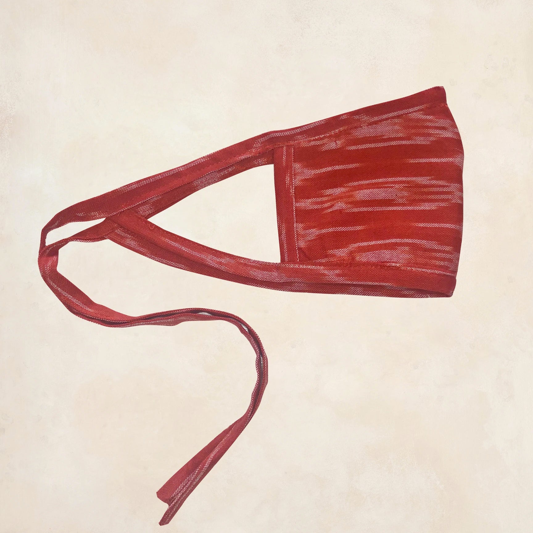 Set of 2 Ikat Face Masks - Chilli Red