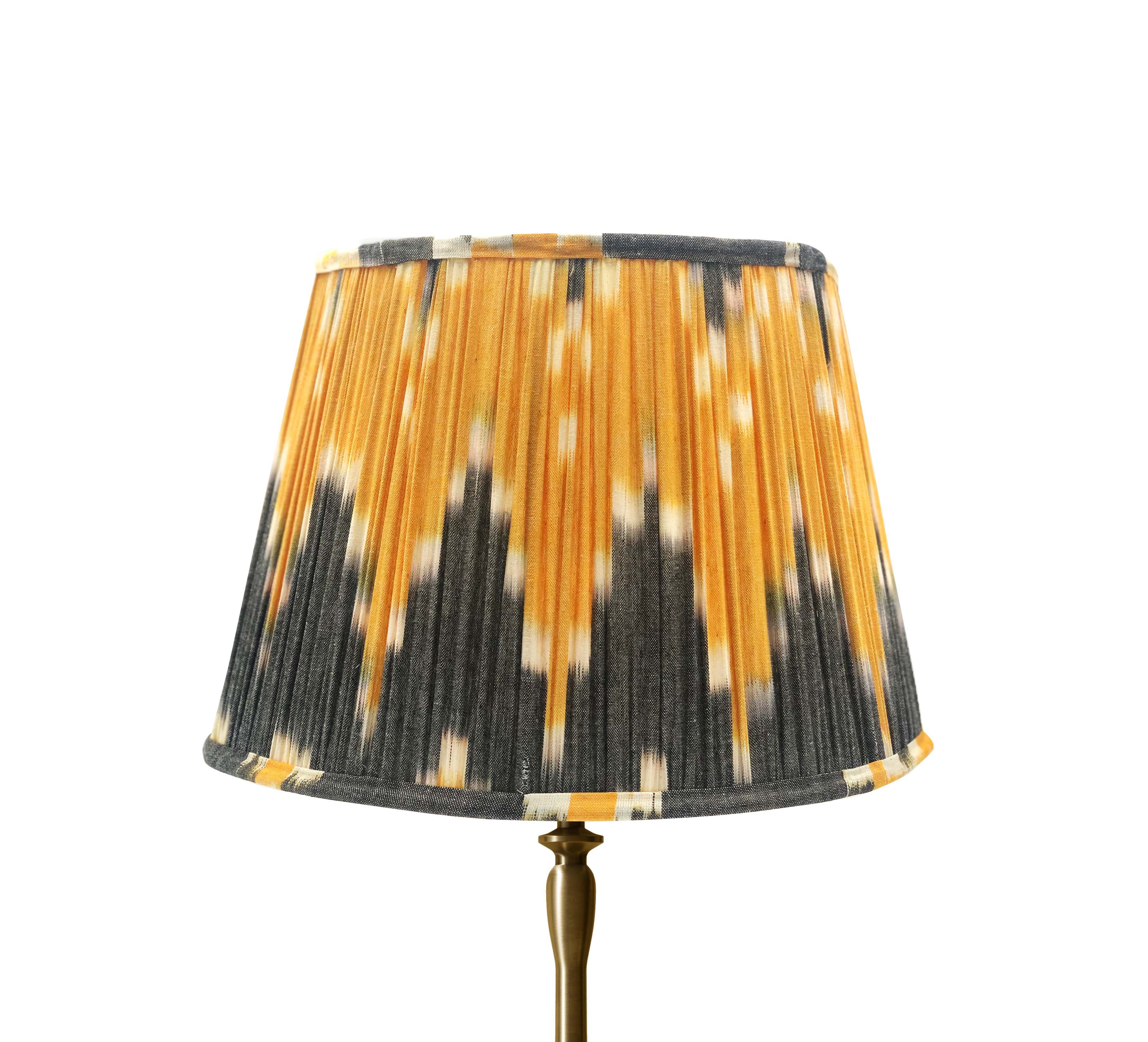 Yellow & Grey Ikat Lampshade